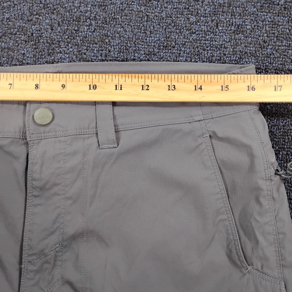 LL Bean Cresta Hiking Pants Mens 32x34 Gray Nylon Spandex Outdoor Cargo Trousers - Picture 3 of 10